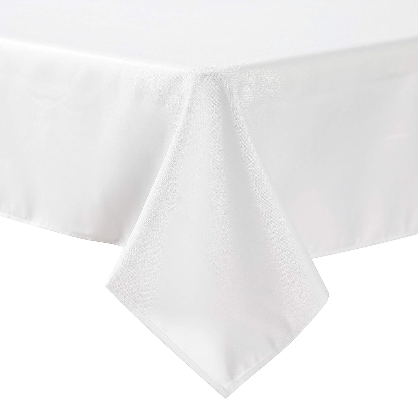 Cupuamon Square Tablecloth 90x90 inch Washable Polyester Fabric Table Cloth for Wedding Party Dining Banquet Decoration（90x90,White）