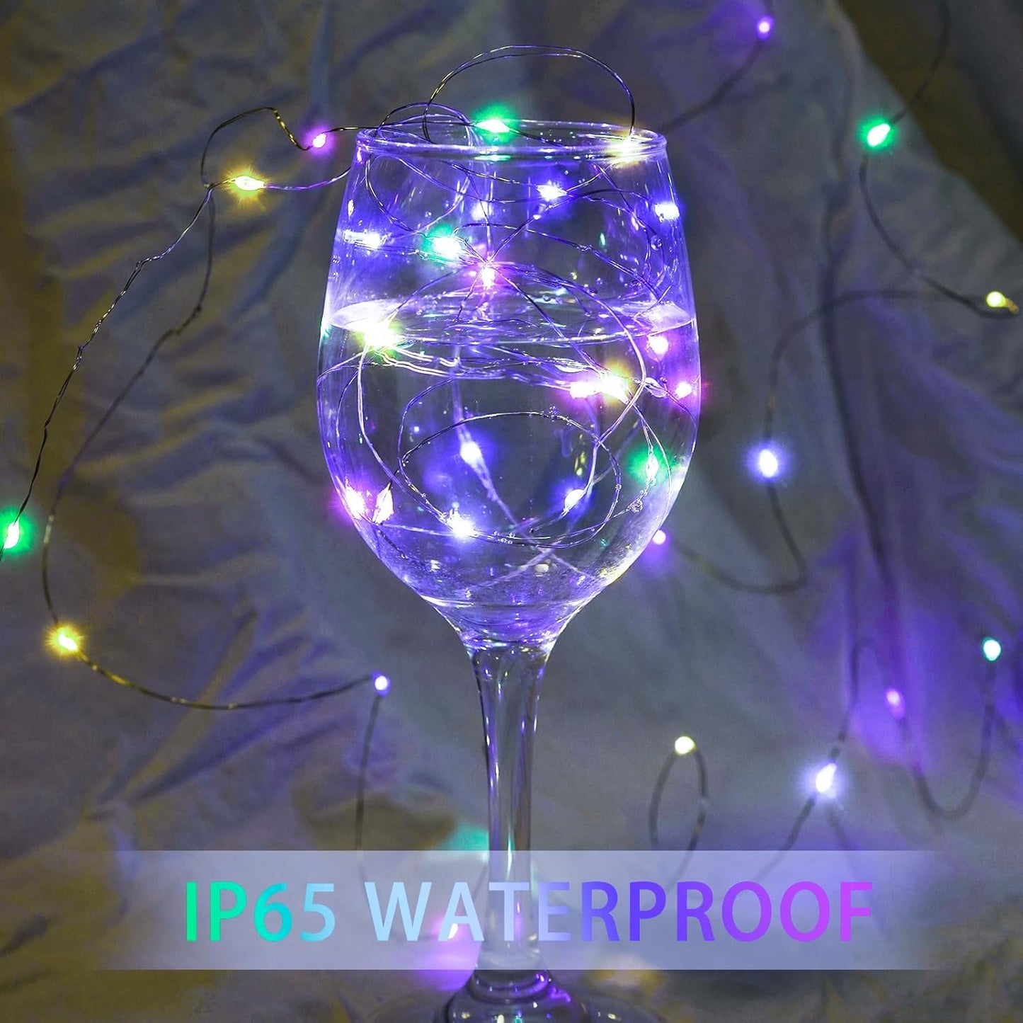 8 Pack Fairy Lights 7Ft 20 LED Twinkle String Lights 3 Modes Battery Operated Waterproof Firefly Starry for Mason Jar Party Wedding Christmas Valentines Day Table Centerpieces,Rainbow