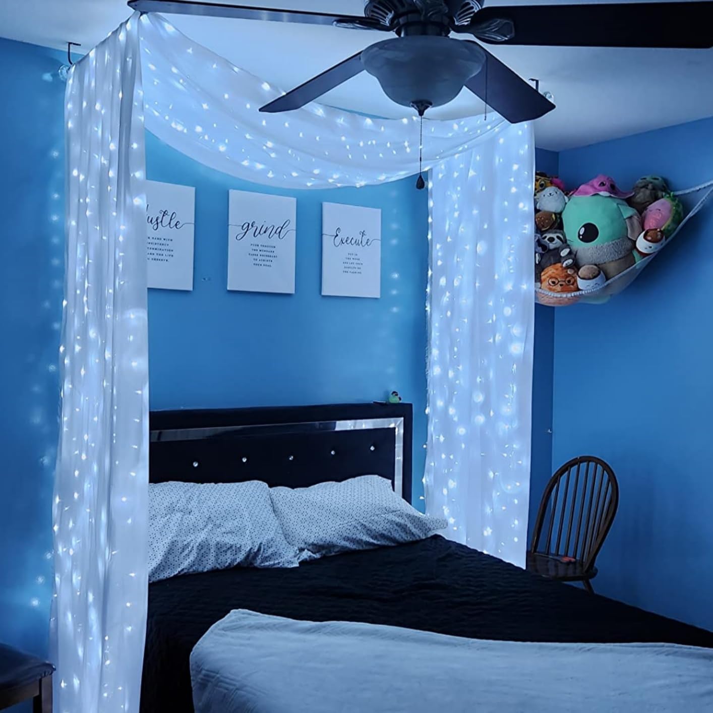 YEGUO 165ft 500 LED White Christmas Lights Outdoor Waterproof, Clear Wire String Lights Indoor, Twinkle Tree Lights Plug in with Timer Memory