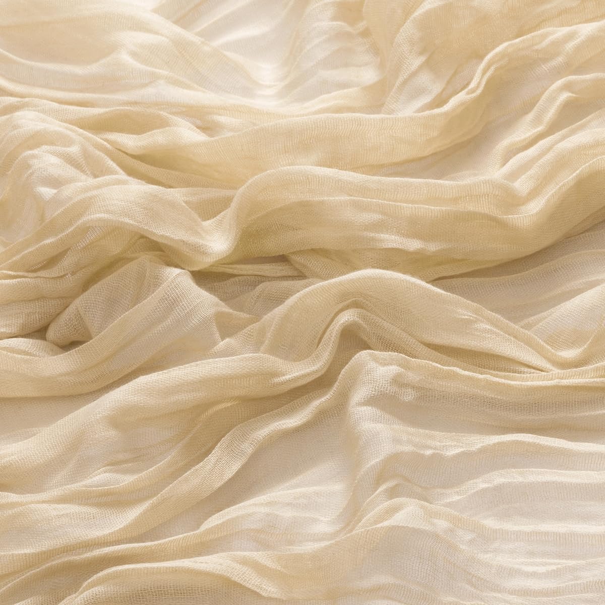 MLMW 10 Pack Champagne Gold Table Runner Cheesecloth Boho Gauze Rustic Cheese Cloth 160 inch Sheer Wedding Table Runner 13.3ft for Thanksgiving Party Baby Bridal Shower Birthday