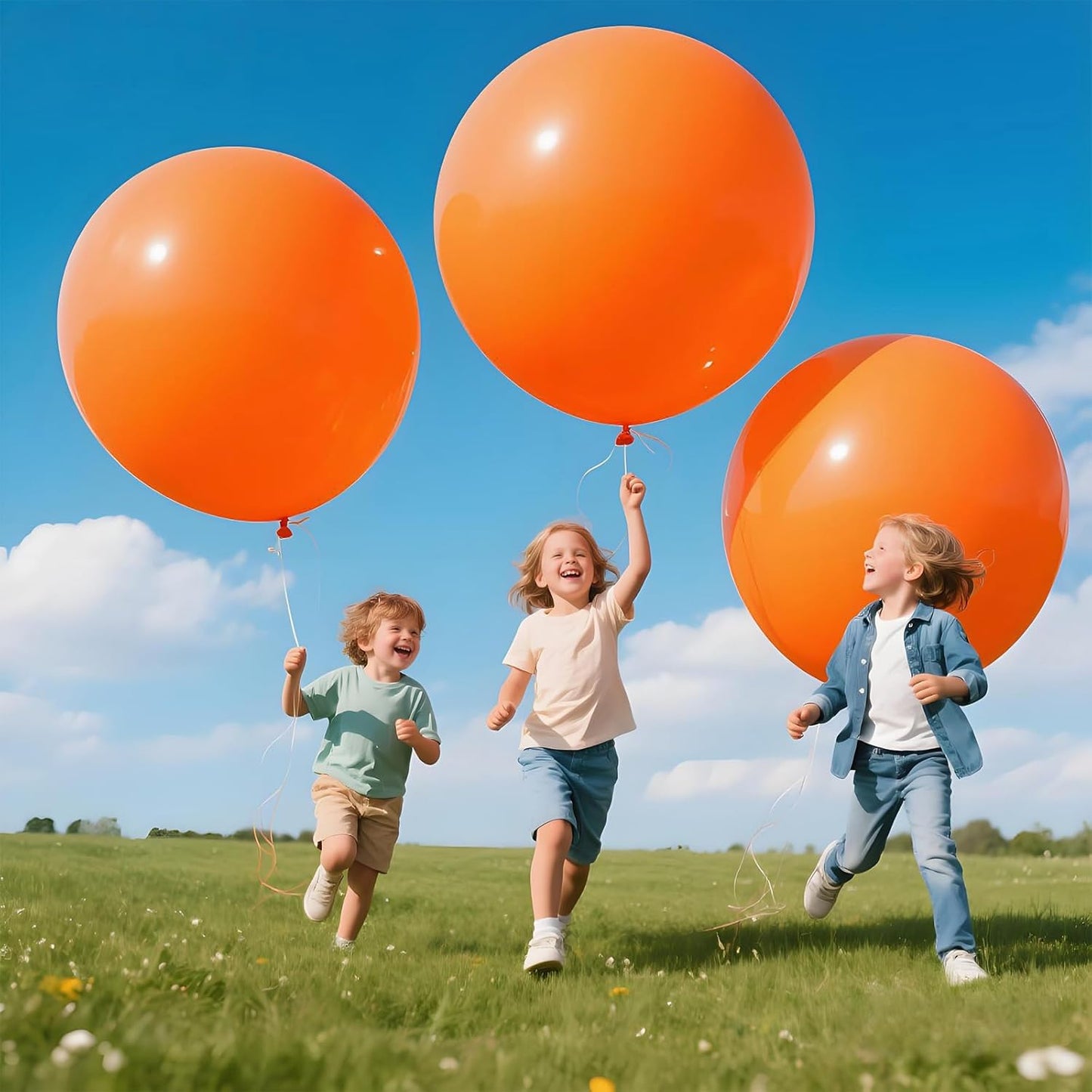 KAWKALSH Orange Balloons 9pcs, 36 Inch Large Orange Balloons for Balloon Garland Arch as Birthday Party Decorations, Wedding Decorations