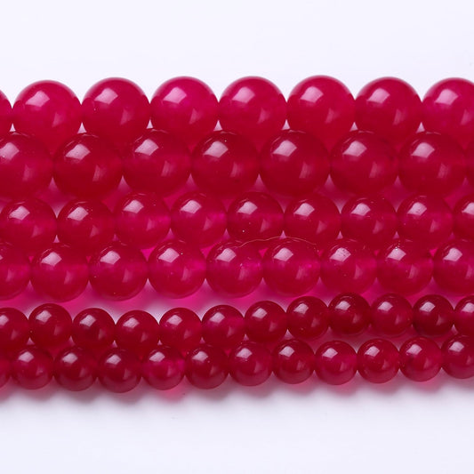 Rose Carnelian Stone Beads Gemstone Round Crystal Energy Jade Beads Stone Beads for Jewelry Making DIY Bracelet Necklace Jewelry Making 1 Strand 15.5inch 60PCS 6MM
