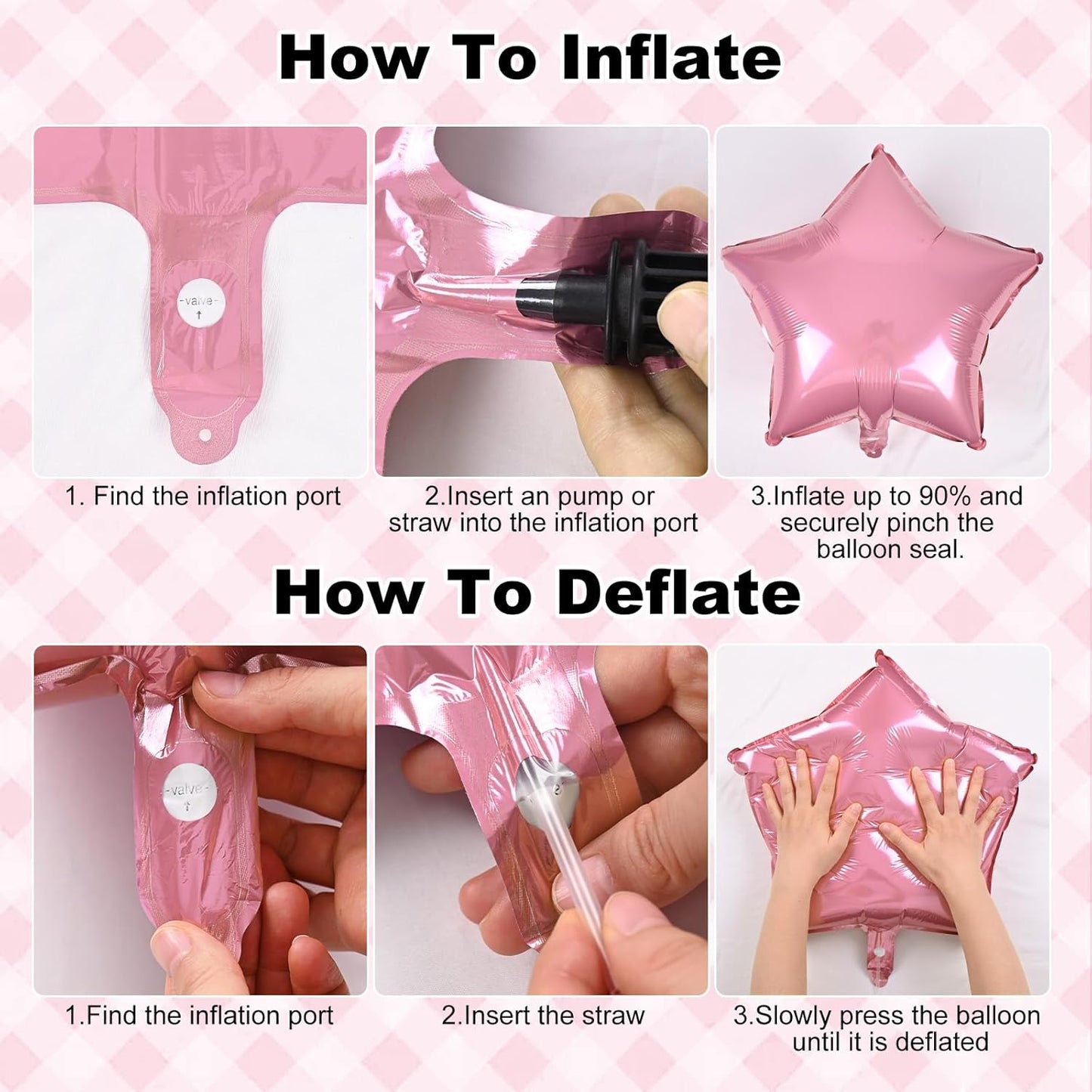 Light Pink and Gold Balloons Heart Shape Balloons, Pastel Baby Pink and White Party Decorations with Metallic Gold Confetti Balloon, 18 in Clear Heart Mylar Balloon for Princess Girls Birthday Decor