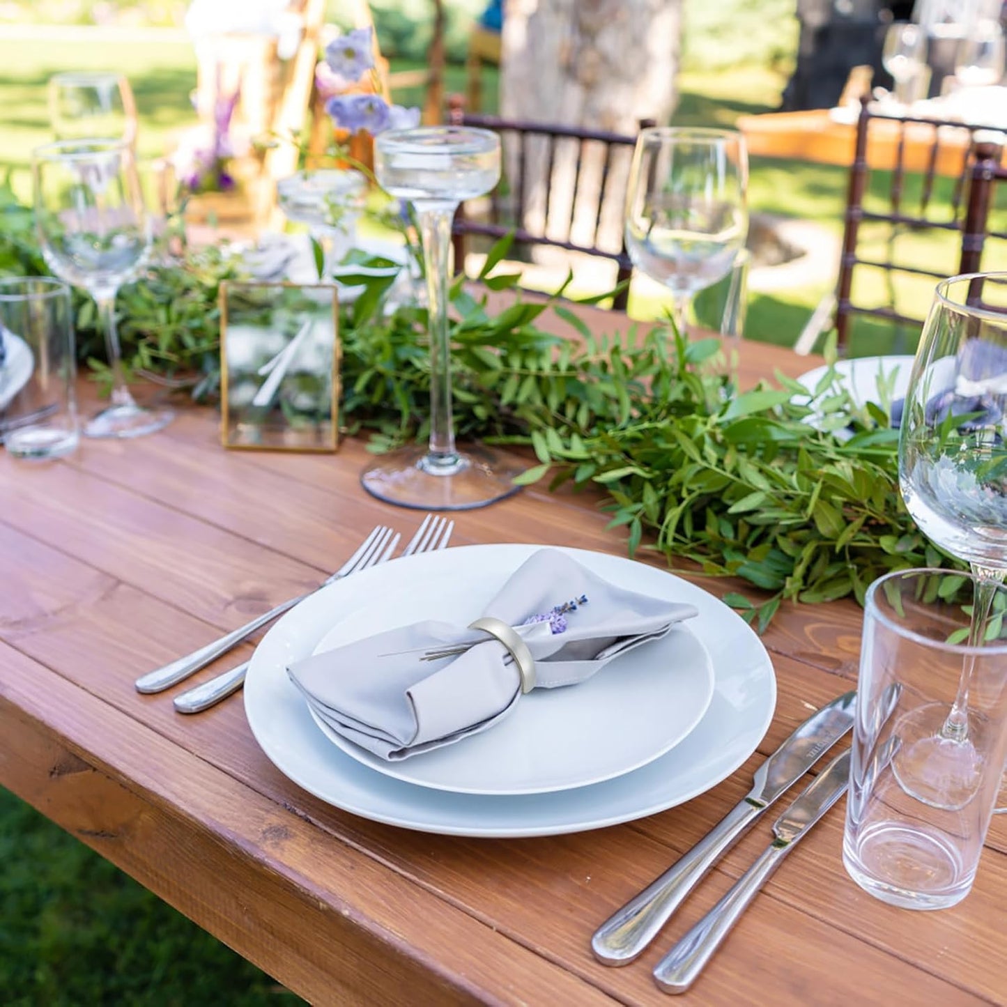 KPOSIYA Napkin Rings Set of 8, Metal Silver Napkin Rings Bulk for Table Settings, D-Shape Napkin Holders Rings for Dinner Table Decor, Easter, Fall,Thanksgiving, Christmas, Party,（Silver 8 pcs）