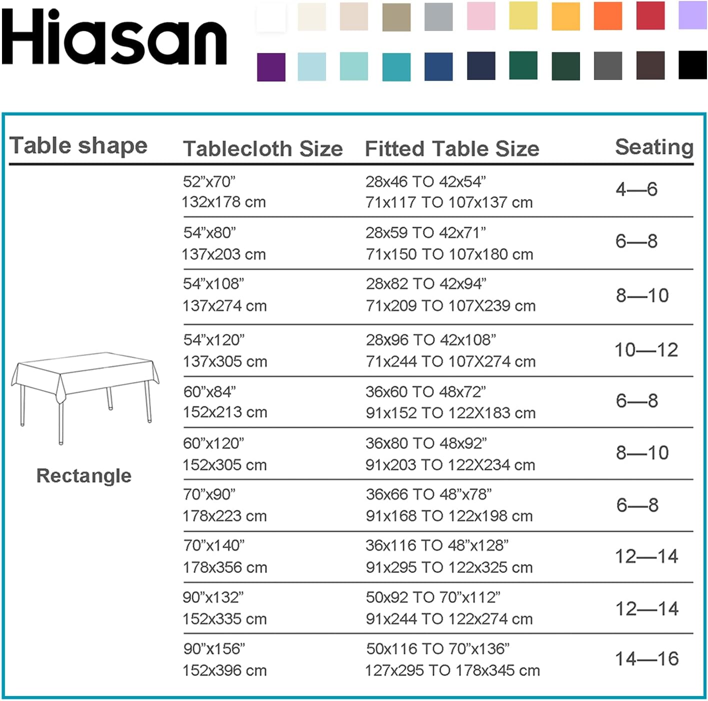 Hiasan Ivory Tablecloth for Rectangle Tables - Waterproof and Spillproof Washable Fabric Table Cloth for Dining Room Kitchen Party, 60 x 84 Inch