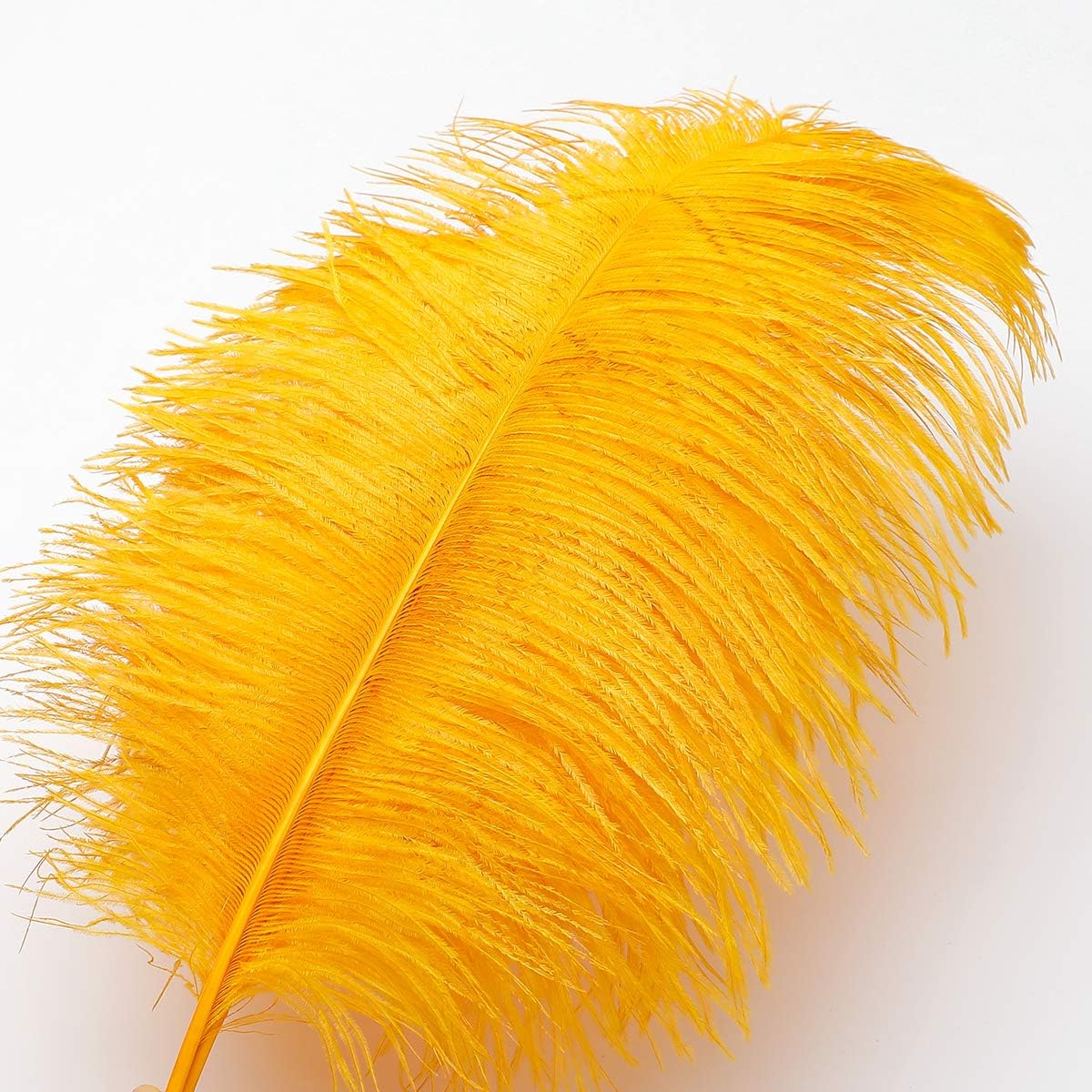 24pcs Natural Luxury Gold Ostrich Feathers 10-12inch (25-30cm) for Wedding Party Centerpieces，Flower Arrangement and Home Decoration.