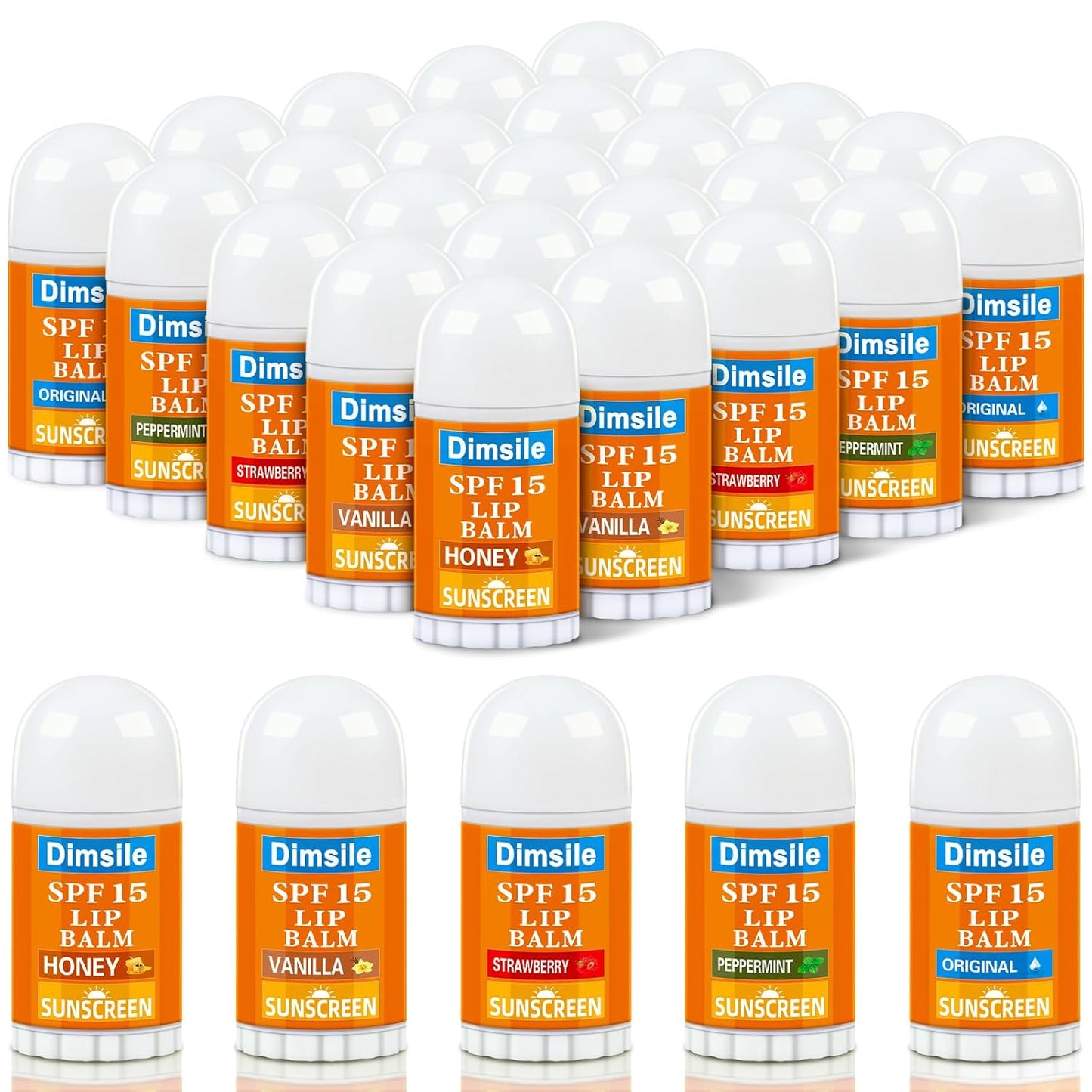 25 Pcs Mini Sunscreen Lip Balms Bulk Spf 15 Lip Balms Sticks with Sunscreen Teacher Nurse Volunteer Employee Appreciation Gifts Bulk Staff Team End of Year Coworkers Gifts for Women Men