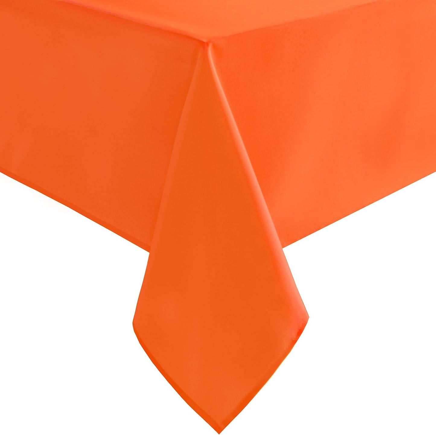 Hiasan Pumpkin Orange Rectangle Tablecloth - Waterproof Washable Polyester Fabric Table Cloth for Buffect Dining Birthday Party Wedding, 60 x 140 Inch
