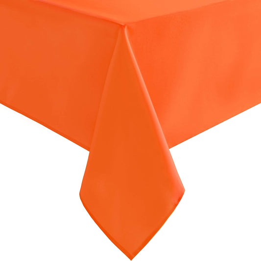 Hiasan Pumpkin Orange Square Tablecloth - Waterproof and Spillproof Restaurant Washable Polyester Table Cloth for Dining Room, 30 x 30 Inch