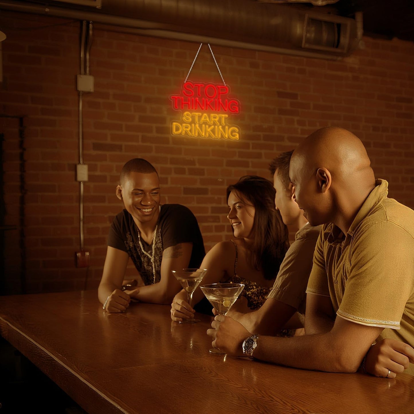 Neon Sign, Neon Light Sign LED Letter Neon Lights for Wall Decor, USB Neon Bar Sign for Party Club Party Club Restaurant, Bedroom Wall Decor 17.32 x 13.78 inch