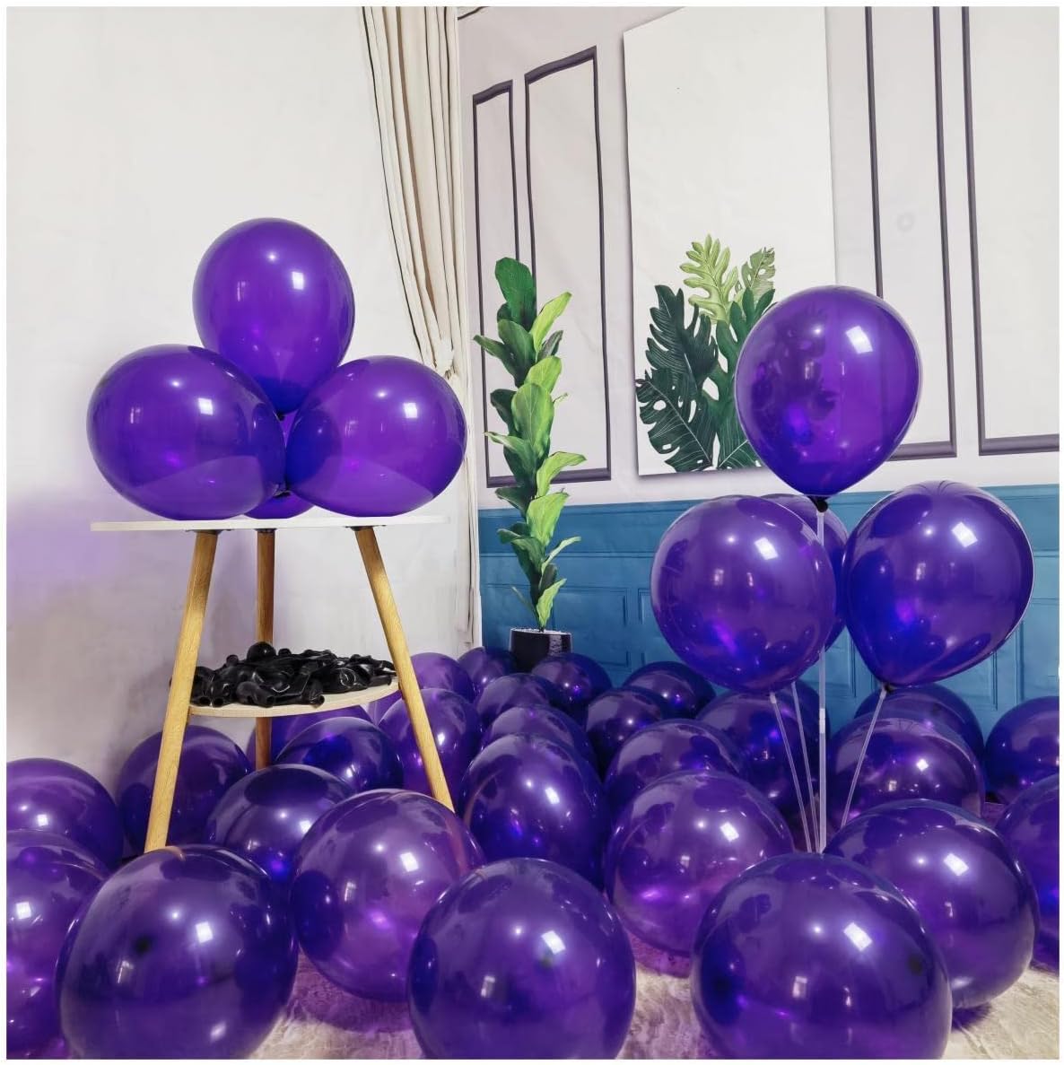 300 Pack Dark Purple Balloons 12 inch Dark Purple Latex Party Balloon Bulk for Various Party Events Decorations