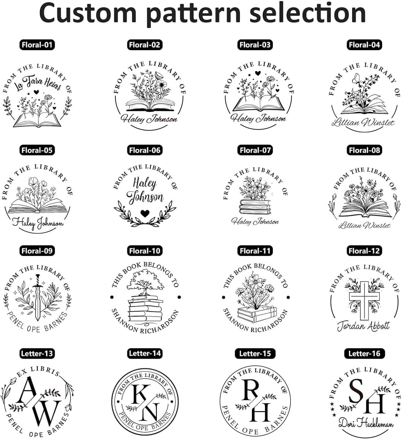 Personalized Book Embosser - Custom Library Stamp, Personal Gifts for Book Lovers, Readers, Teachers (Dragon-01)