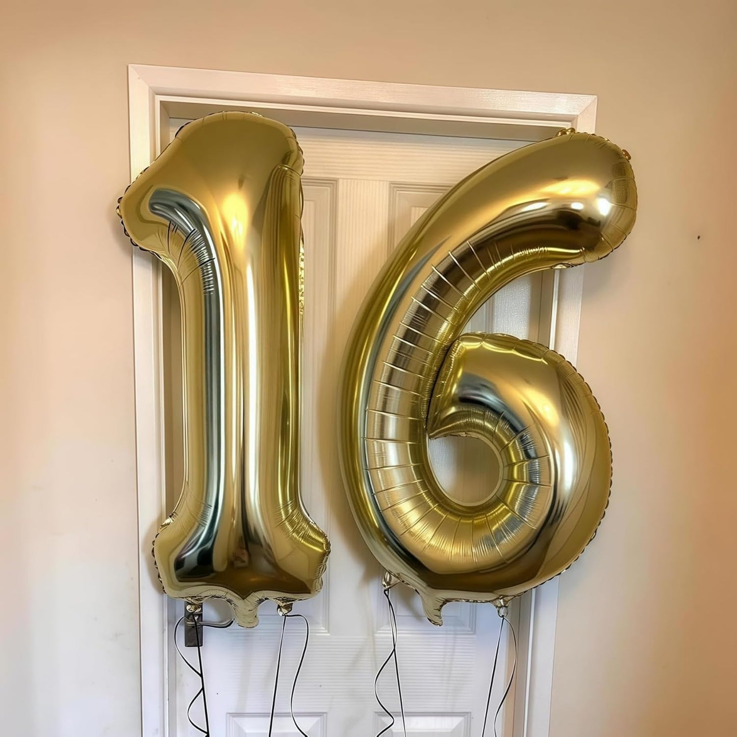 Champagne Gold 8 Balloon,40 Inch Light Gold Number 8 Balloon Big Foil Mylar Helium 8 Balloon for Birthday Party