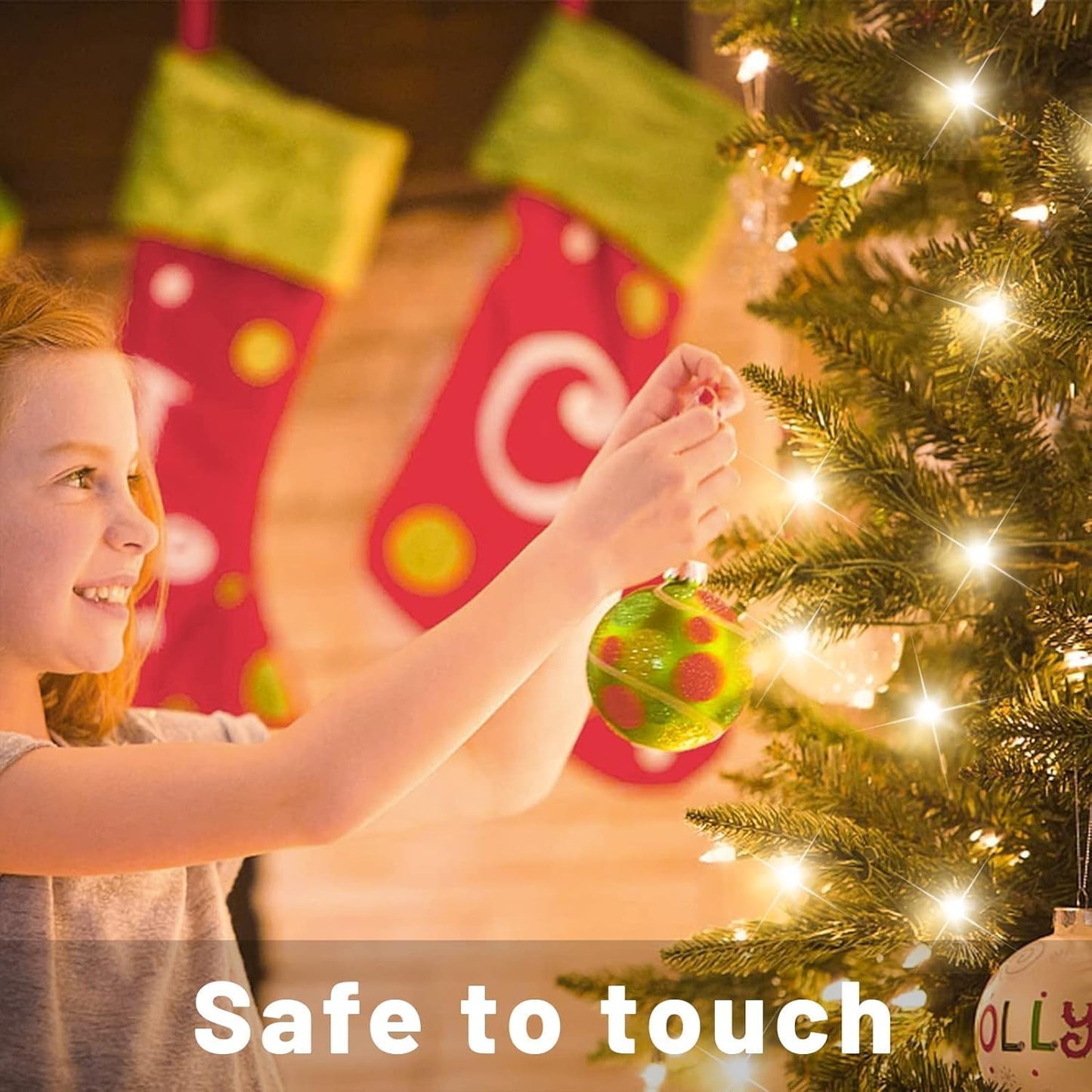 Christmas Lights for Tree 60Ft 300 Count Mini Lights Green Wire Christmas Tree Lights Waterproof Incandescent Bulb for Indoor Outdoor Xmas Holiday Wedding Home Party Decorations Clear 3pack