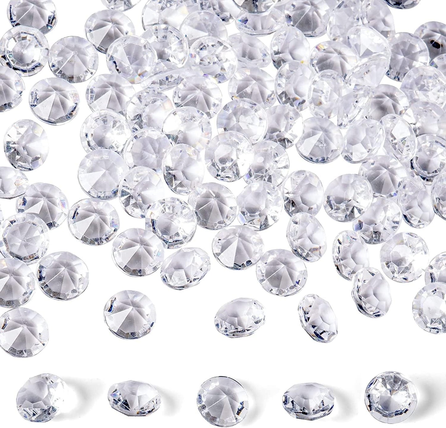 Acrylic Diamonds, 2000PCS 10mm Clear Crystals Gems Table Scatter Gemstones for Decoration Wedding Party Birthday Bridal Shower Vase Fillers