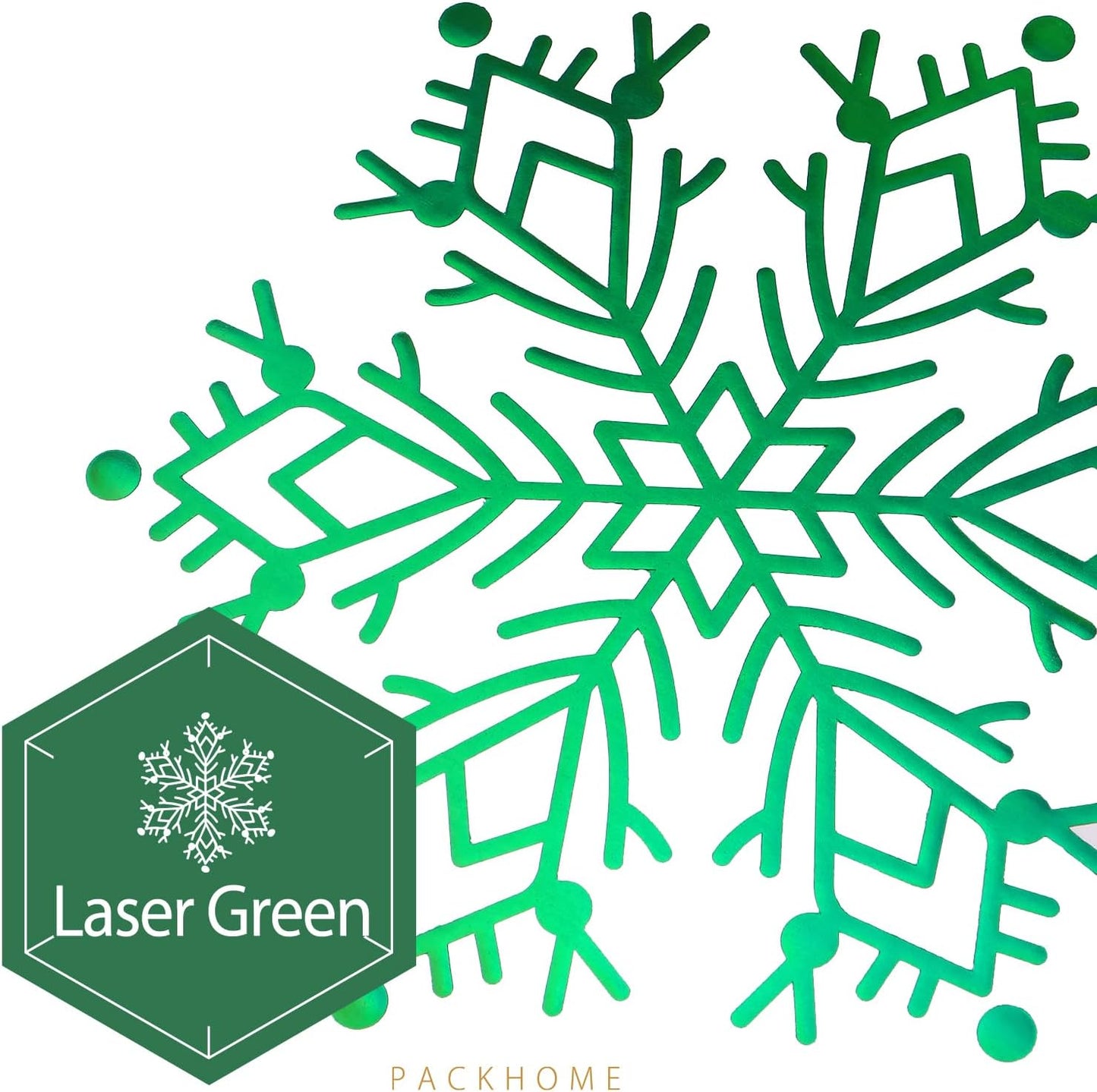 PACKHOME Christmas Gift Box 13x9.7x3.4 Inches, Large Gift Box with Lid, Sturdy Shirt Box with Magnetic Lid for Wrapping Gifts (Green Snowflake Pattern)