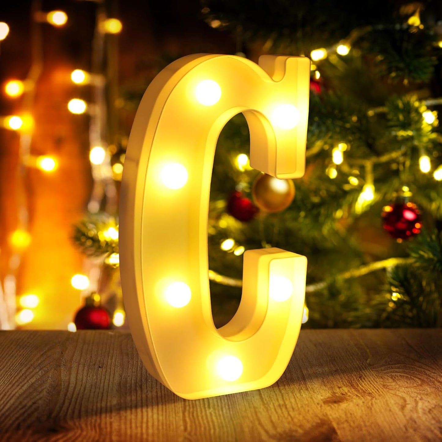 Light Up Letters C,LED Sign Marquee Letters 26 Alphabet for Party Birthday Name,Wedding,Christmas Decorations,Personalized Name Sign Letter for Centerpieces Table and Wall Décor