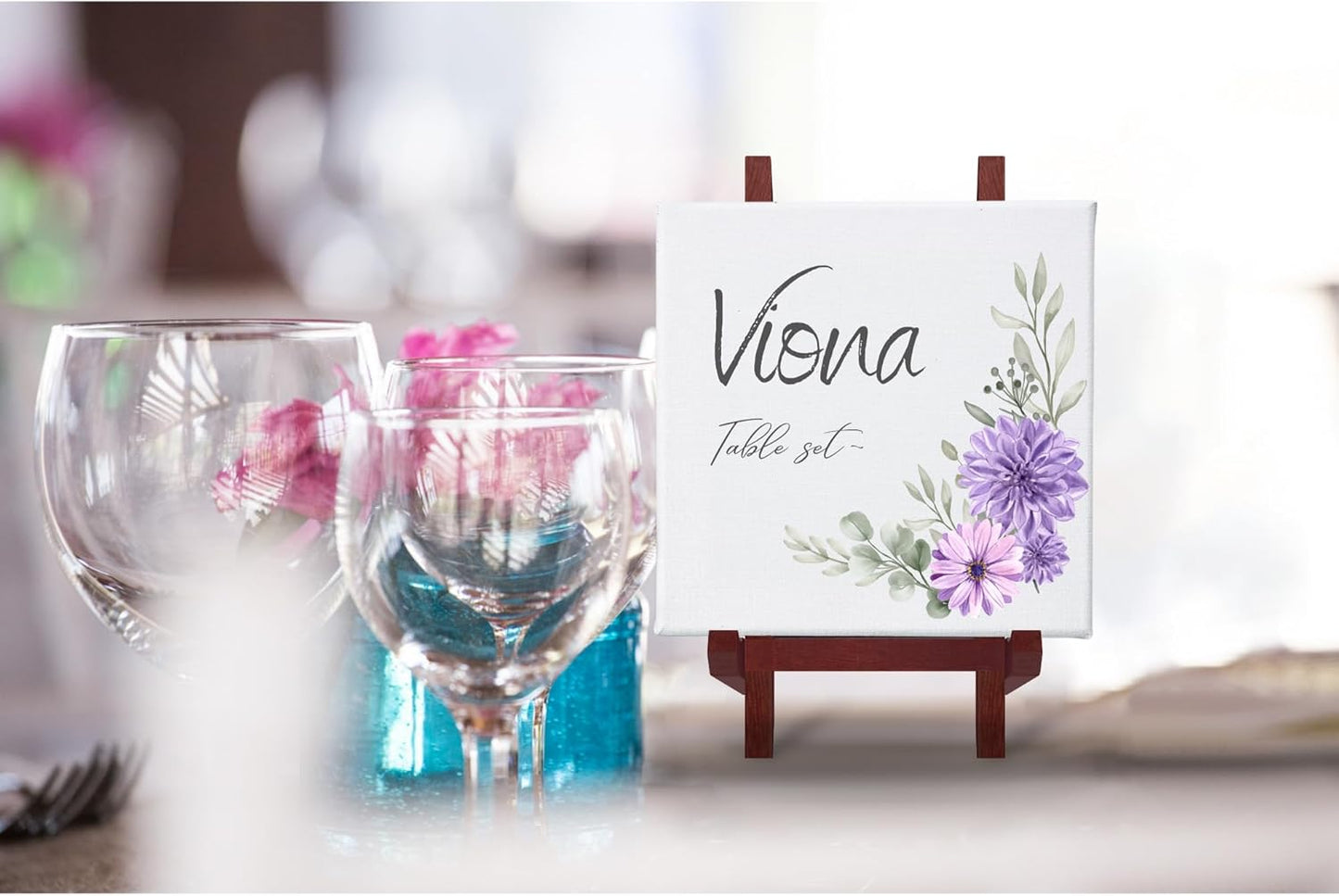 9 Inch Tabletop Easel Stand | Small Canvas Painting Display Easel Stand - Walnut | Canvas Paintings, Arts & Crafts, Frames, Wedding | Kids, Artists, Adults (4-Pack)