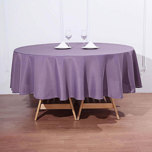 Efavormart Round Tablecloth, 90 Inch Stain & Wrinkle Resistant Washable Table Cloth, Decorative Polyester Fabric Table Cover for Banquet, Wedding, Dining- Amethyst