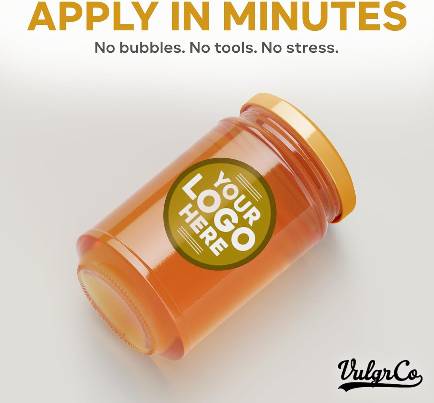 VulgrCo Custom Design Your Own Personalized Labels Stickers Decals Text Name Image Photo 120 Pack - Waterproof, Dishwasher Safe, Fade Resistant, UV Protected, Heat and Cold Resistant