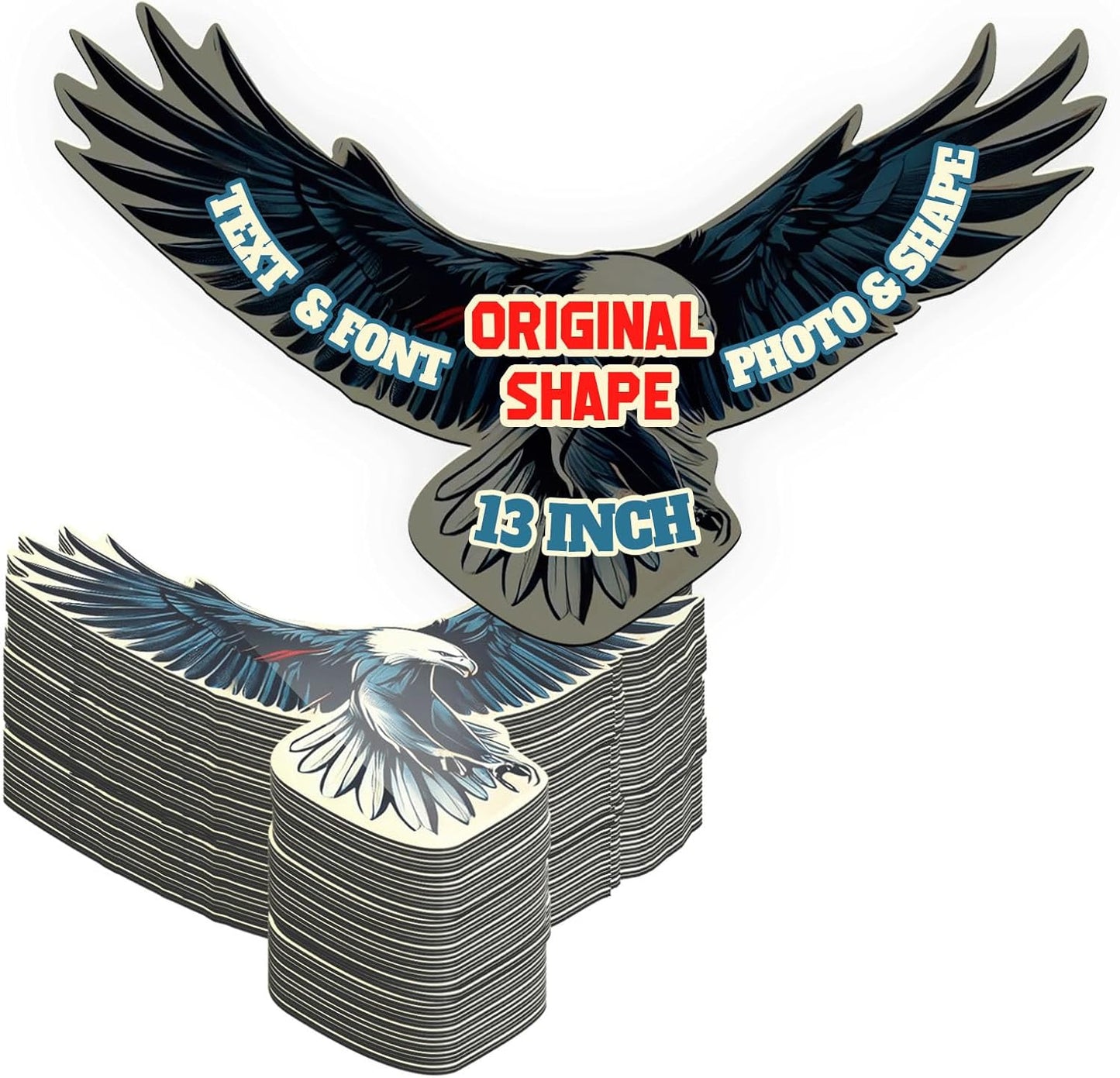 KETABAO – 13" Create Your Own Custom Refrigerator and Car Original Shape Photo Magnets - Personalized Decorative Magnetic Frames