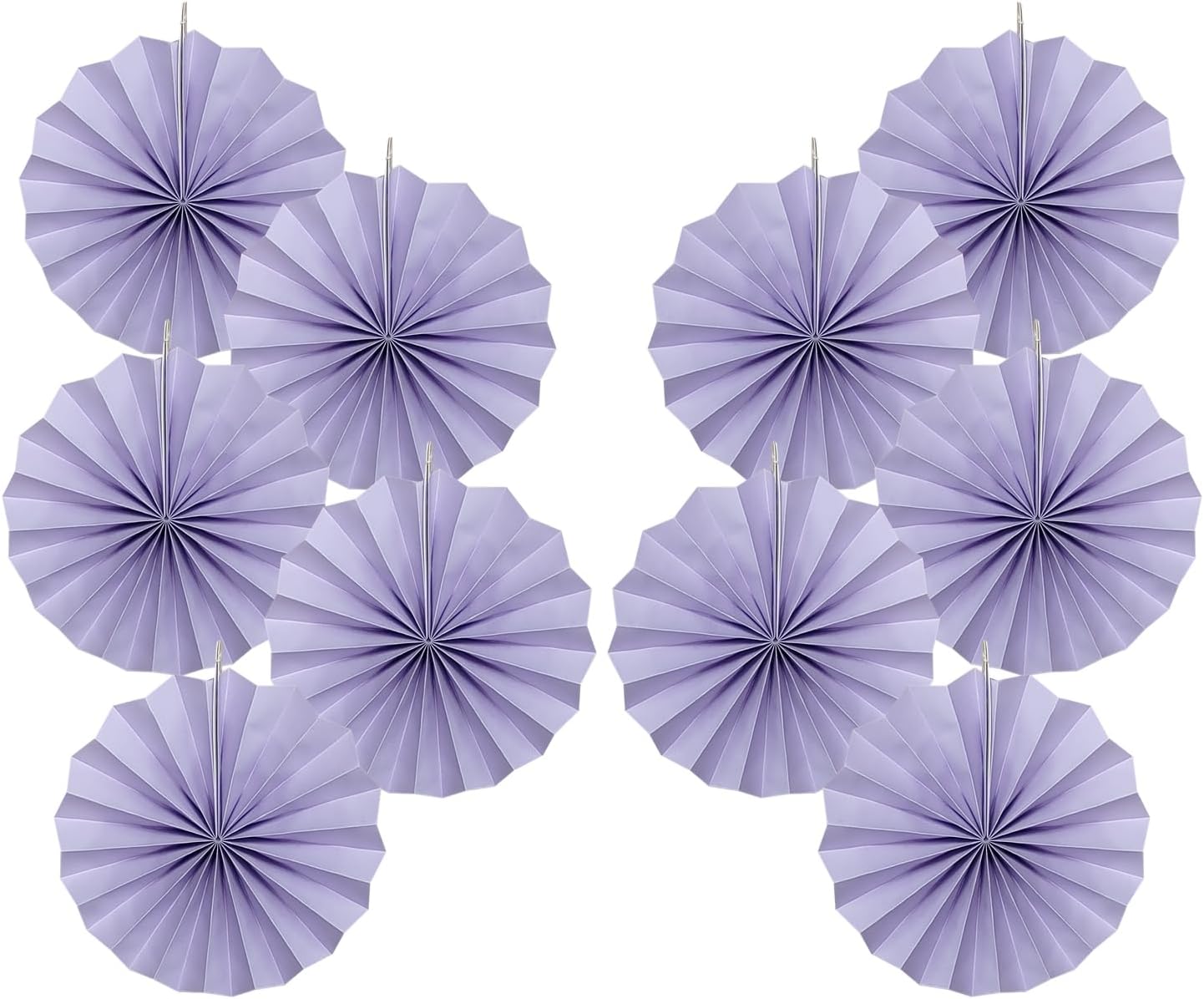 Purple Birthday Decorations,DIY Purple Paper Fans Hanging Decoration ,Party Decorations for Adults 8in,Little Mermaid Party Decor,Baby Shower Decorations 30 Color DIY Set (Light Purple)