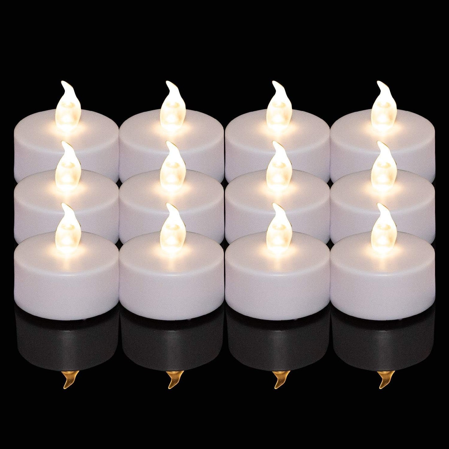 LED Tea Lights Candles- 100PACK Flameless Candles Realistic and Bright Flickering Long Lasting 200Hours for Holiday Celebration,Home Decoration Warm White