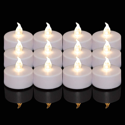 LED Tea Lights Candles- 100PACK Flameless Candles Realistic and Bright Flickering Long Lasting 200Hours for Holiday Celebration,Home Decoration Warm White