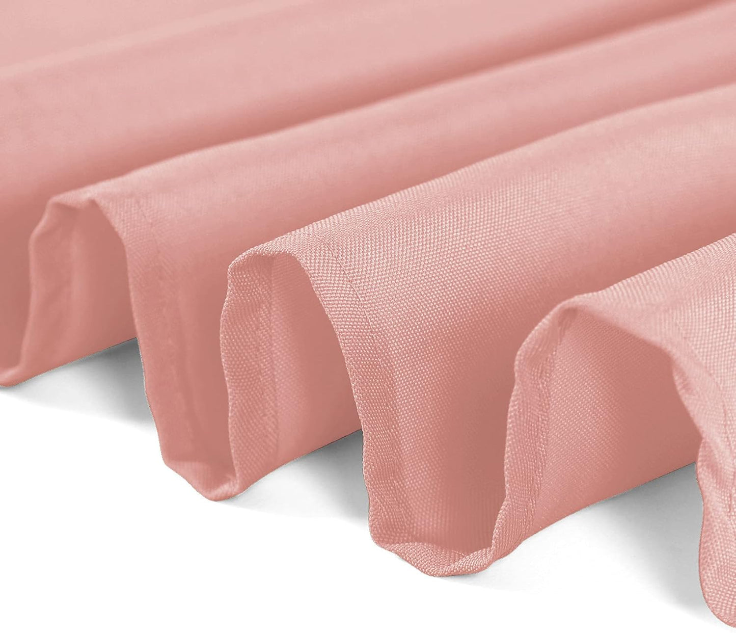 120 inch Round Tablecloth Washable Polyester Table Cloth Decorative Table Cover for Wedding Party Dining Banquet（120 inch, Dusty Pink）