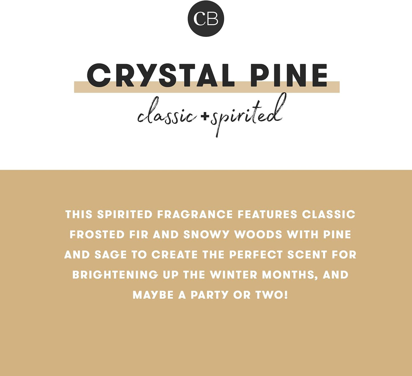 Capri Blue Crystal Pine Scented - Glimmer Inverted Jar Candles - Soy Candles - Holiday Candle with Emerald Green & Gold Ombre Glass Candle Holder (10 oz)