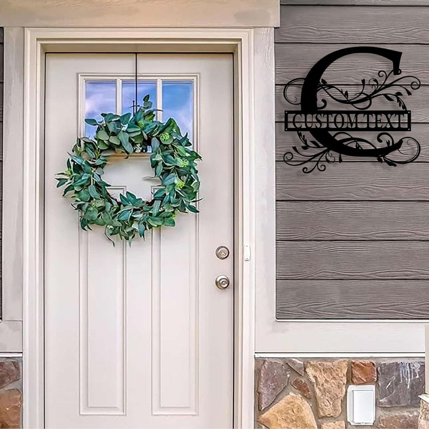 Custom Metal Name Sign, Personalized Family Last Name Signs for Home, Split Letter Monogram Wall Art Decor, Customized Metal Signs for Outdoor, Personalized Wedding Housewarming Gift