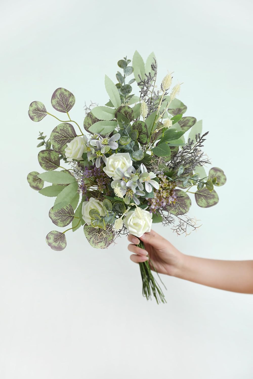 Serra Flora Artificial Greenery Spray Box Set(Pack of 38pcs) with 9 Kinds of DIY Wedding Bouquet Filler Table Centerpieces and Floral Arrangement (Lilac & Green)