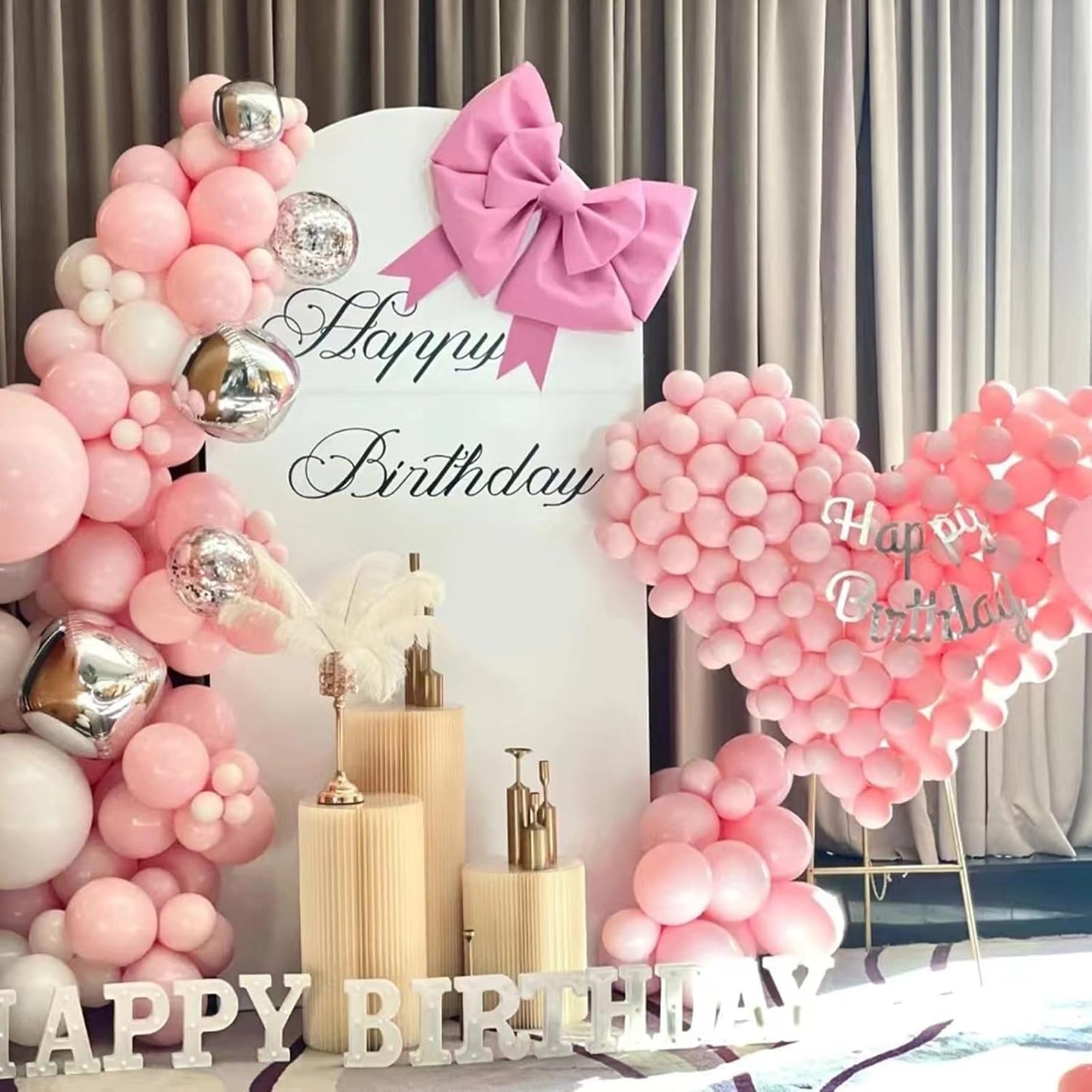 12 Inch Light Pink Balloons for Birthday Party, 105 Pcs Party Latex Balloons for Graduation Holiday Party, Baby Shower Anniversary Wedding Decorations Supplies (Light Pink)