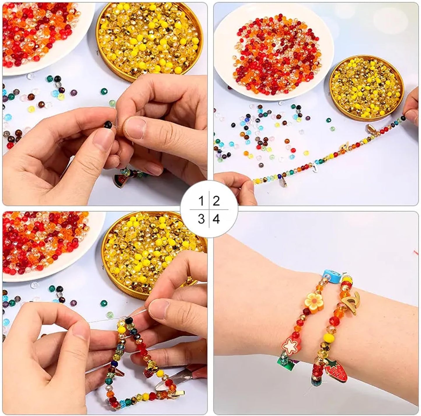 400PCS 4MM Crystal Glass Beads for Jewelry Making Pink Series Rondelle Facted Crystal Glass Beads for Bracelet Making Round Glass Spacer Beads for DIY Crafts Wind Chimes Suncatchers