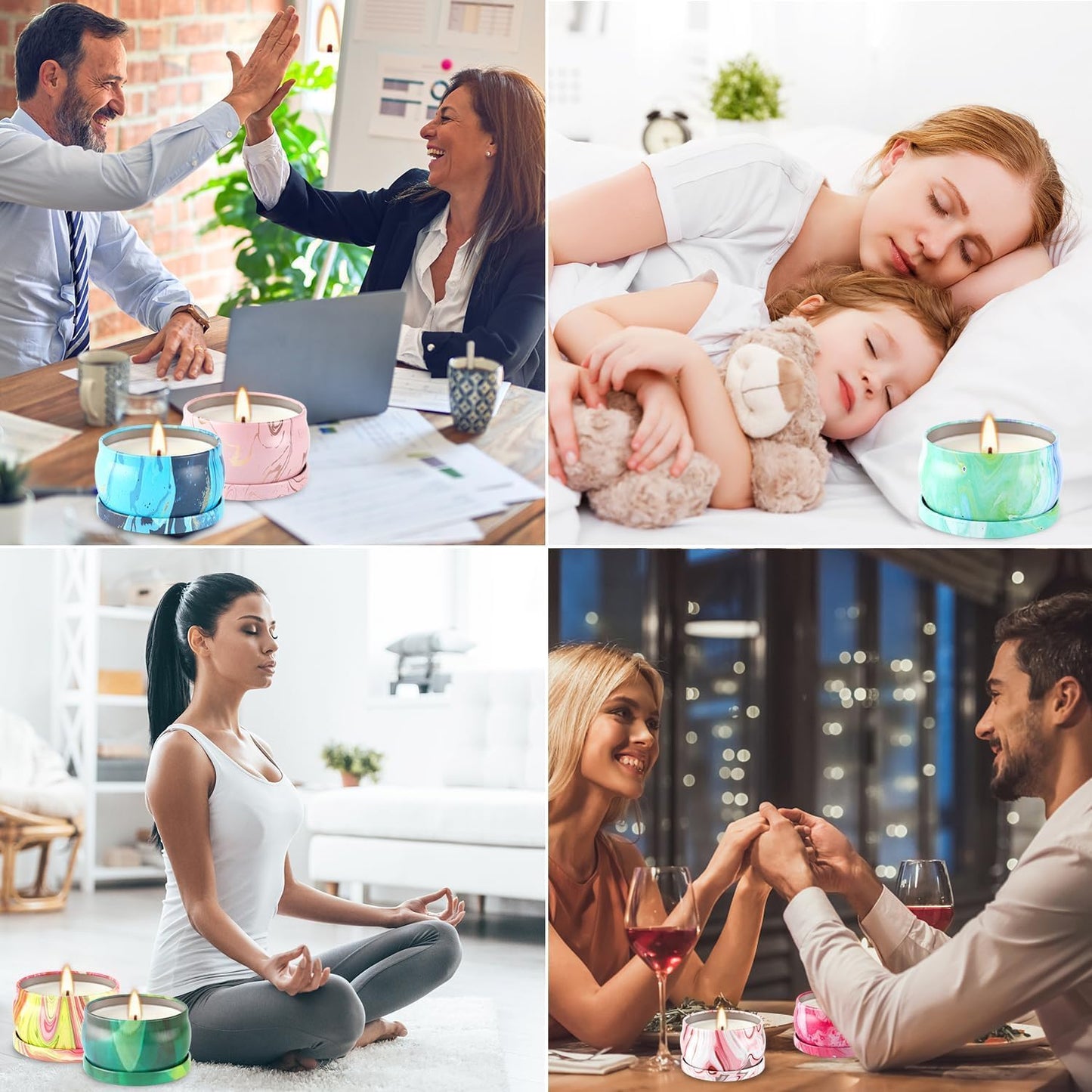 Scented Candles Gifts Set 24 Pack Soy Wax Travel Tin Jar Candles for Home 2.5 OZ Scented for Mom for Christmas, Birthday, Thanksgiving, Mother's Day