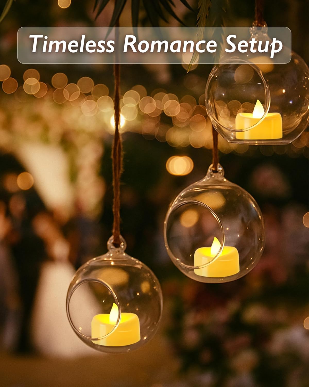 Raycare 24 Pack LED Tea Lights Battery Operated, 200+Hour Flickering Votive Candles, Realistic Fake Flameless TeaLights for Wedding Party Halloween Thanksgiving Christmas Decorations,Ivory Base