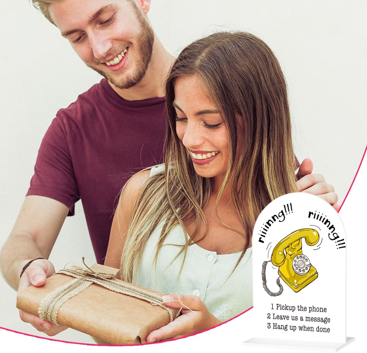 Wedding Audio Guest Book Sign Acrylic Arch Wedding Bridal Shower Baby Shower Welcome Table Signs for Ceremony and Reception Decor 7 x 5 Inches