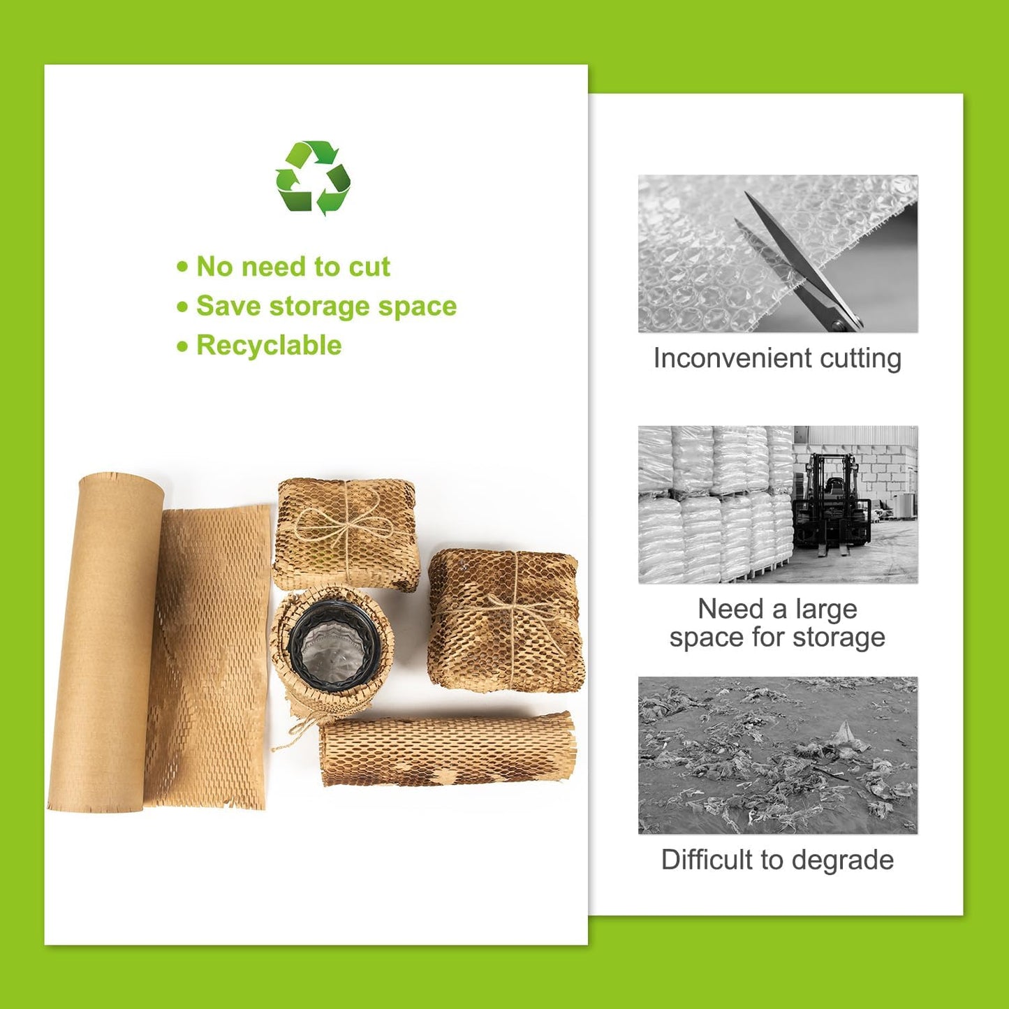 Honeycomb Packing Paper 20" x 420' Recyclable Cushion Packing Paper Expanding Honeycomb Packing Paper Wrap Roll Eco Friendly for Moving Shipping Gift Packaging Breakables-Brown