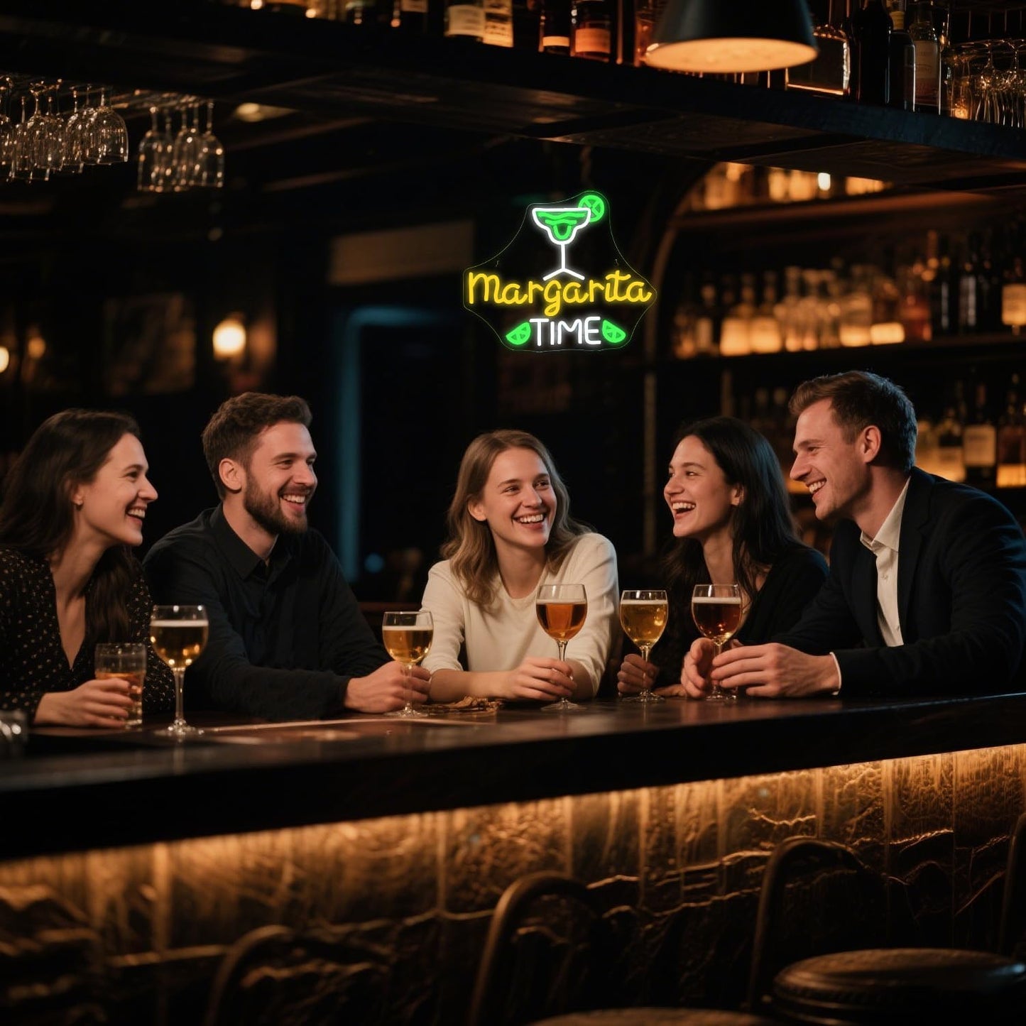 Lucunstar Margarita Time Neon Sign for Wall Decor, Margarita Led Signs, USB Dimmable Neon Lights for Beer Bar Kitchen Restaurant Home Pub Party Man Cave Club Shops Hotel Store Business Gift