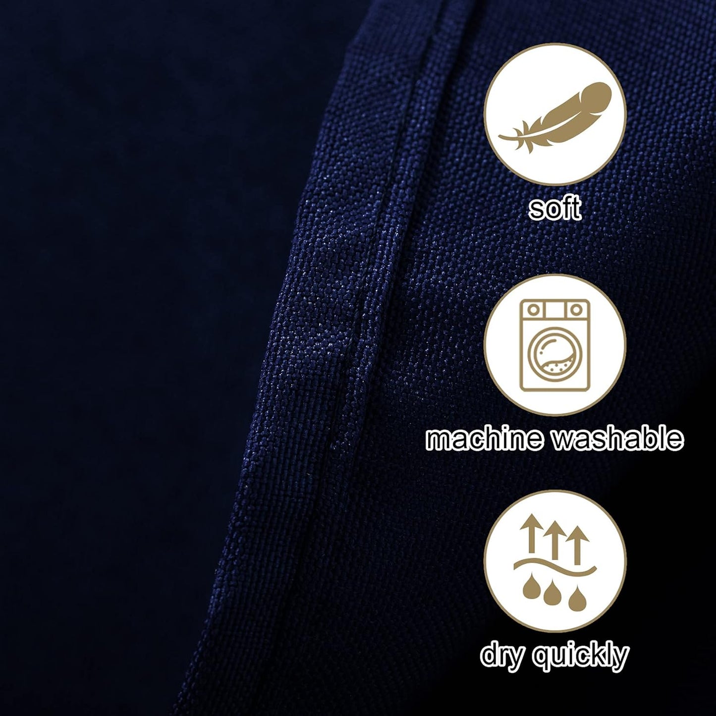 Ascoza 2pack 90 Inch Navy Round Tablecloth in Washable Polyester Fabric for Wedding/Banquet/Restaurant/Parties…