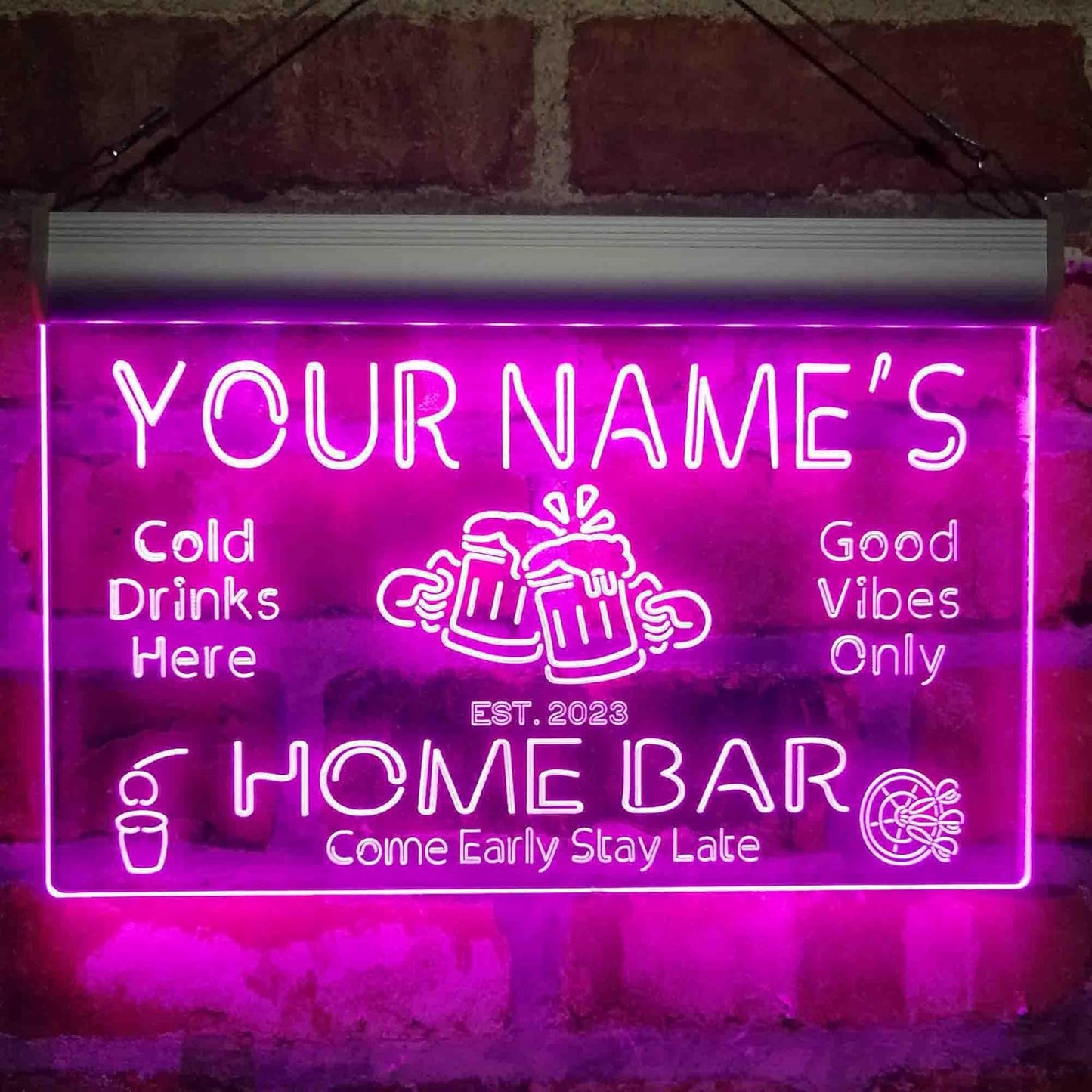 ADVPRO Personalized Your Name Custom Home Bar Beer Established Year Single Color LED Neon Sign 16 x 12 Inches st4s43-p11-tm-p