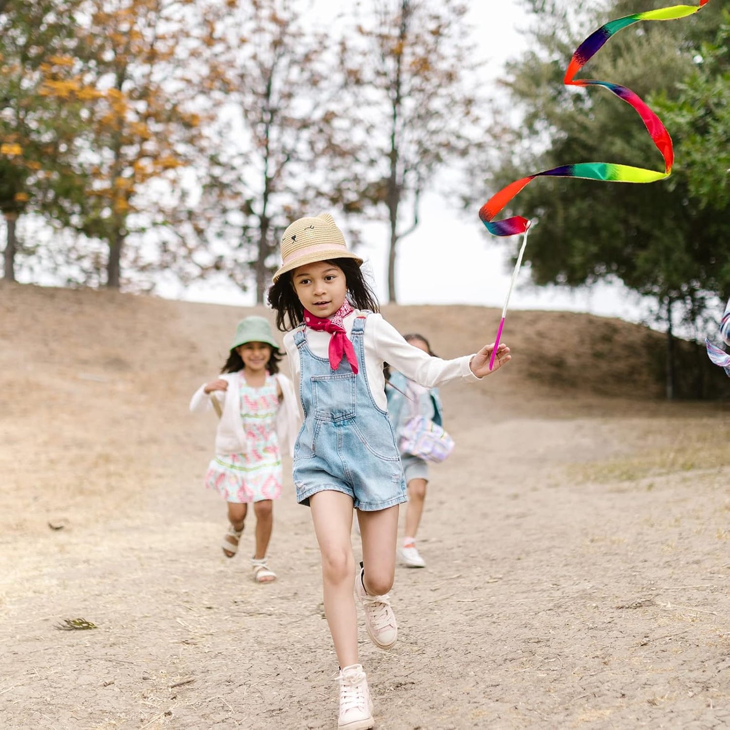 20 Pieces Ribbon Wands for Kids, 2 Meter Ribbon Dancer Wand, Dance Ribbons for Girls Party Favors, Rainbow Dancing Ribbon Decorations, Birthday Party Supplies, Gymnastics Wedding Dance Streamers