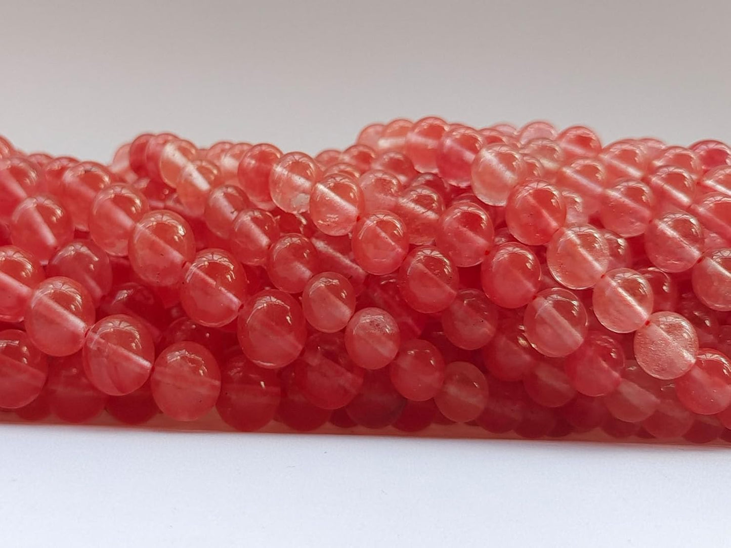 Stone Beads 10mm 60pcs Watermelon Quartz Beads Round Loose Gemstones Beads for Bracelet Necklace Jewelry Making (10mm, 61024 Watermelon Quartz)