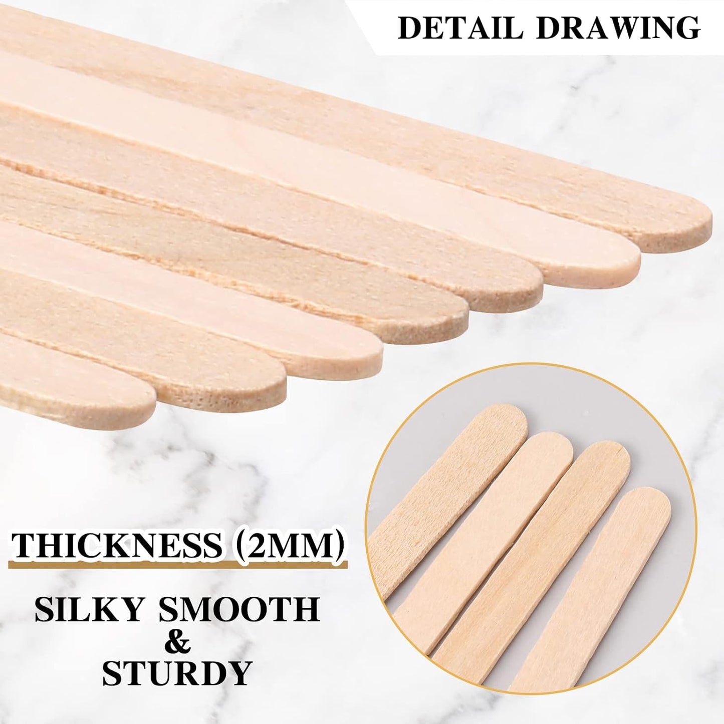 2000 Pcs Individually Wrapped Wooden Coffee Stirrers, Disposable Coffee Stir Sticks Round End Sticks Bulk Wood Stirrers for Cocktail Hot Drinks Restaurant Bar Home Office (7 Inch)