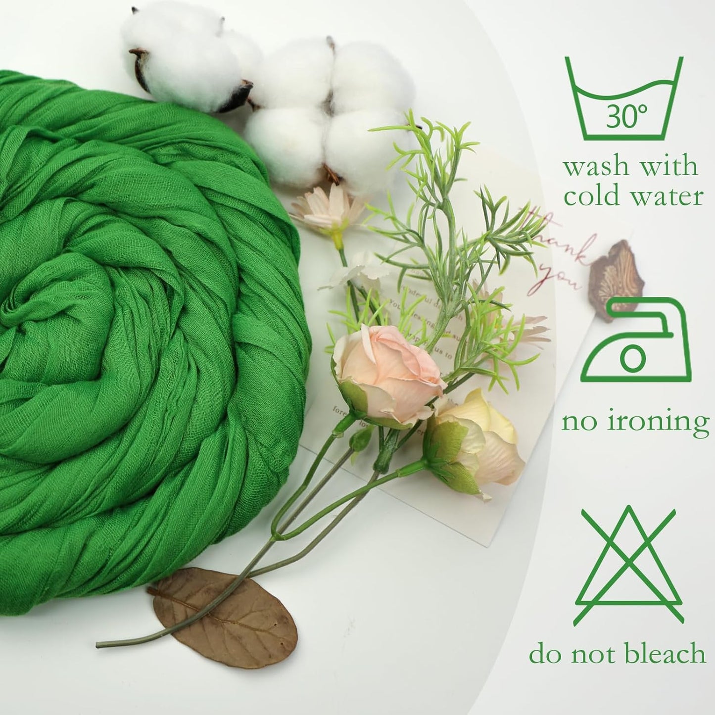 6 Pack Green Cheesecloth Christmas Table Runner 10ft Boho Gauze Fabric Cheese Cloth Table Runner 35 x 120 Inch Rustic Sheer Runner for Romantic Wedding Decor Baby Shower Party Centerpiece Decoration