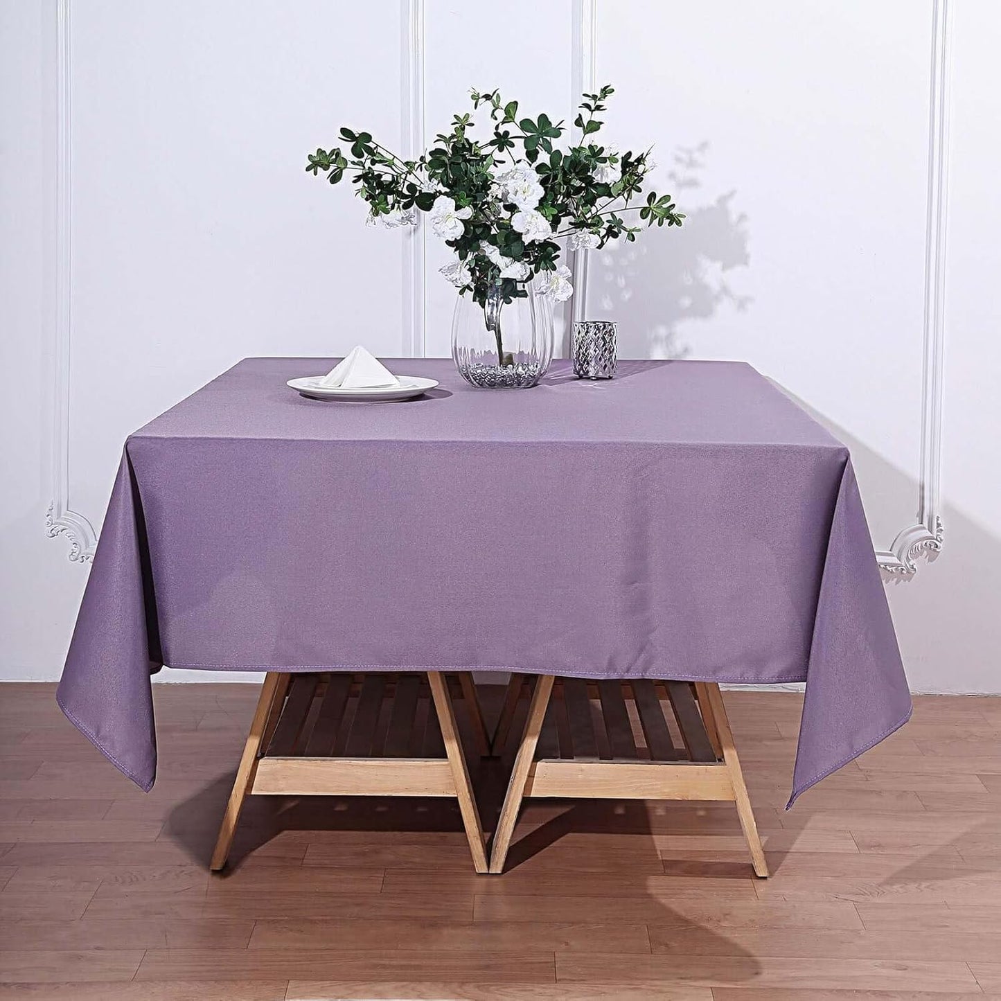 Efavormart 70" Square Linens Violet Amethyst Wholesale Linens Polyester Square Linen Tablecloth for Wedding Banquet Restaurant