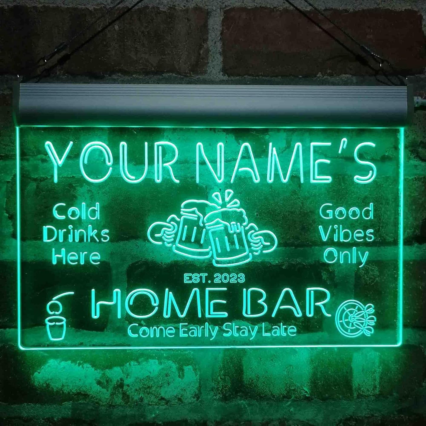 ADVPRO Personalized Your Name Custom Home Bar Beer Established Year Single Color LED Neon Sign 16 x 12 Inches st4s43-p11-tm-g