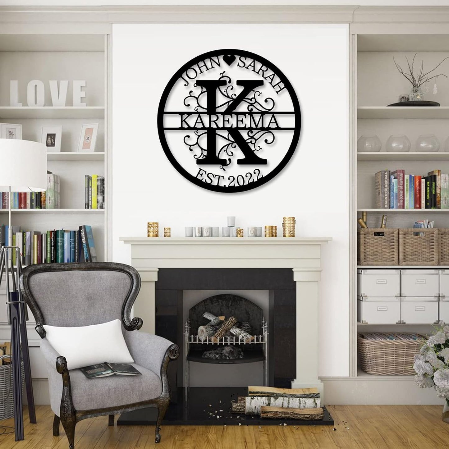 Personalized Last Name Metal Signs - Custom Metal Signs - Split Letter Monogram - Family Sign- Wall Art - Outdoor Wall Decor - Housewarming Gift for Couple - Personalized Wedding Gift