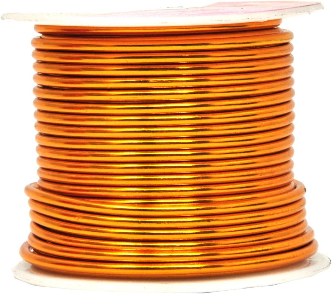 Mandala Crafts 12 Gauge Anodized Aluminum Craft Wire for Jewelry Making - 276 FT Colored Flexible Silver Copper Purple Gold Brown Red Wire - Bendable for Bonsai Armature Crafting Sculpting