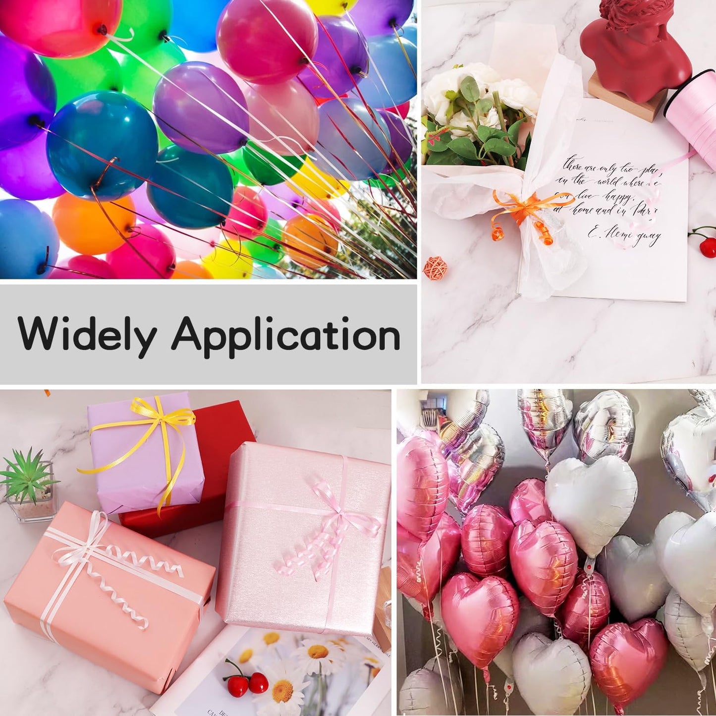 BEISHIDA 500 Yards Matte Yellow Curling Ribbon Balloon String Crimped Ribbons for Gift Wrapping Ribbon for Birthday Halloween Party Decoration Festival Art Craft Christmas Gift Wraps